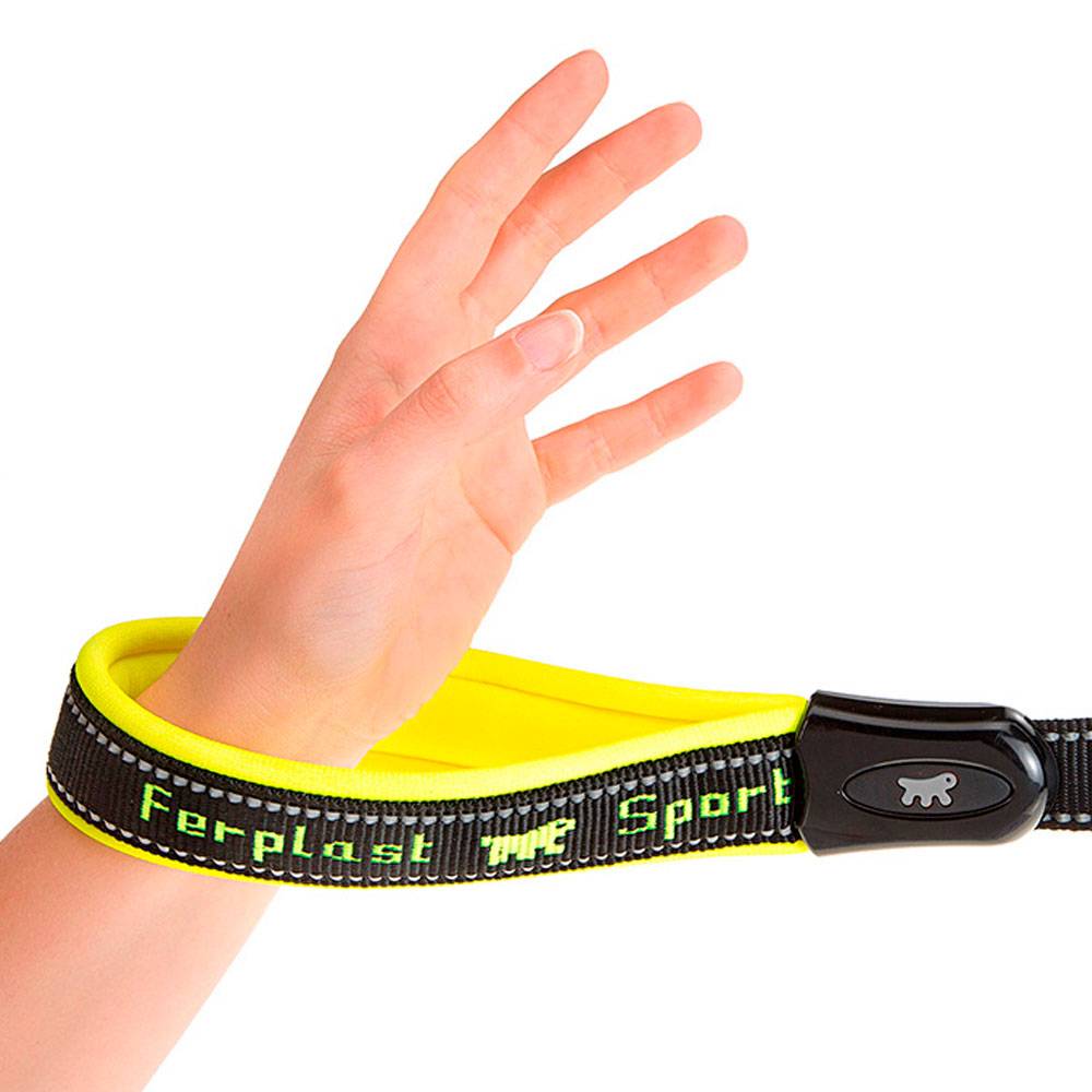 Ferplast - Ferplast Laisse chien SPORT DOG MATIC, Laisse pour chien taille moyenne, Mousqueton avec mécanisme magnétique, Poignée rembourrée, Coutures - Image 2