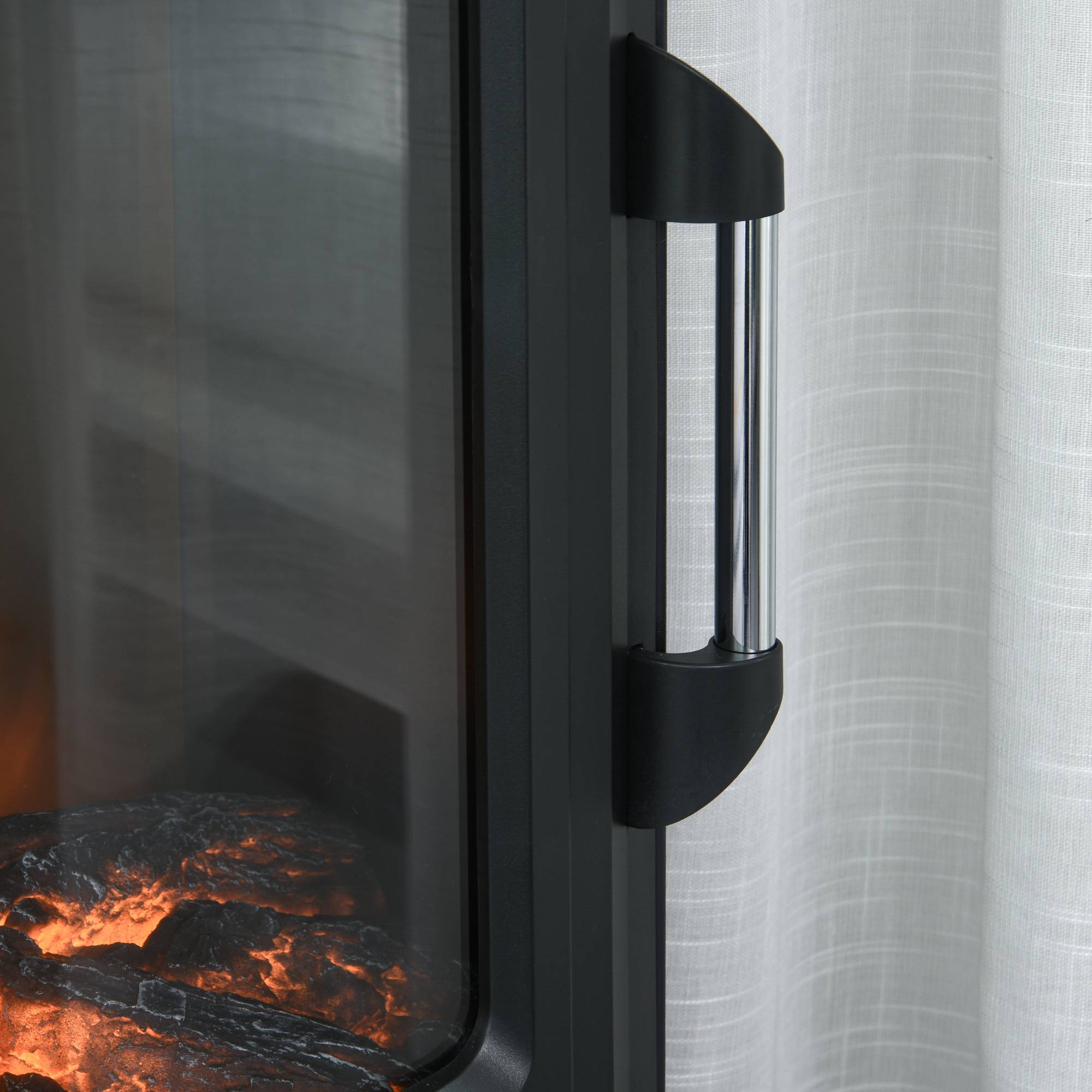 ComfortXL - Cheminée Électrique Mobile sur Pied 2000W Thermostat et Effet Flamme Noir – ComfortXL Outdoor Living - Image 8