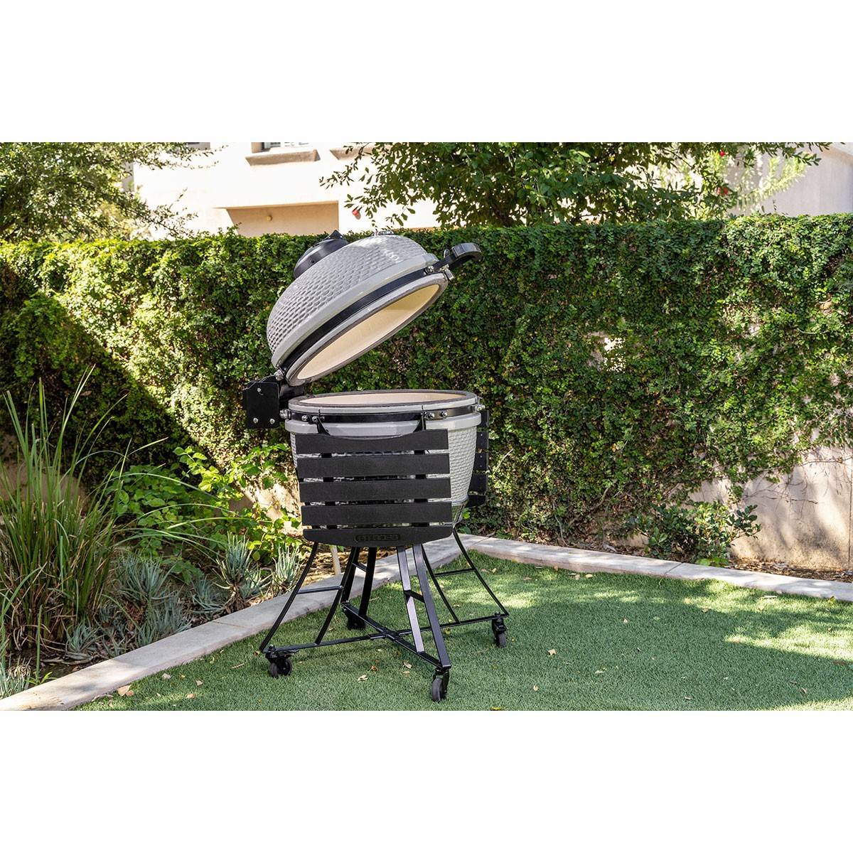 Barbecue à charbon Kamado Gris Céramique Grille Ø 52cm 134 x 77 x 120 cm PIT BOSS - Image 7