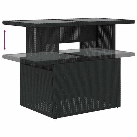 Salon de jardin 6 places résine tressée avec coffres et table relevable Noir – ComfortXL Outdoor Living - Image 10