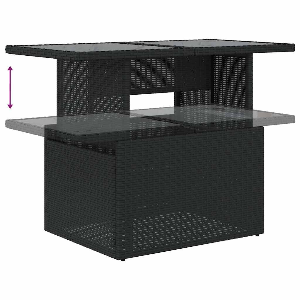 Salon de jardin 6 places résine tressée avec coffres et table relevable Noir – ComfortXL Outdoor Living - Image 10