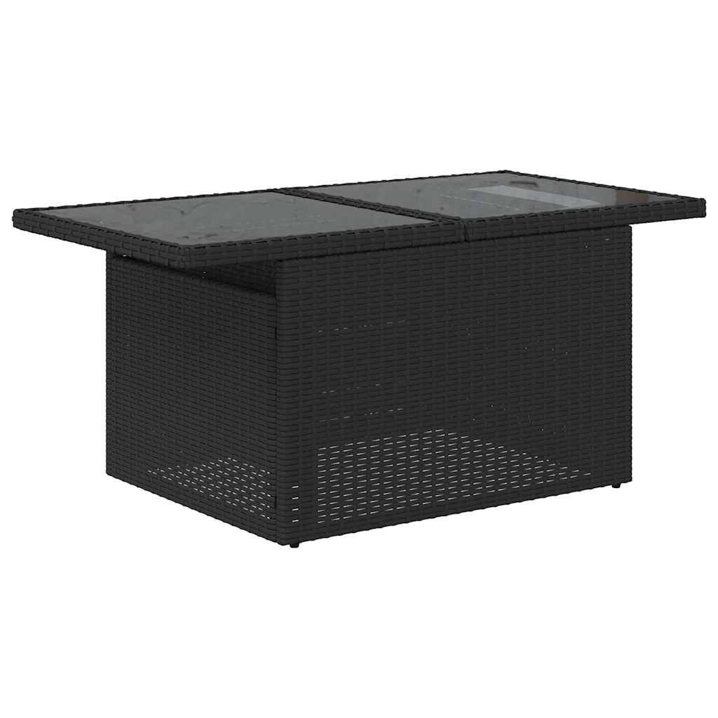 Salon de jardin 6 places résine tressée avec coffres et table relevable Noir – ComfortXL Outdoor Living - Image 6