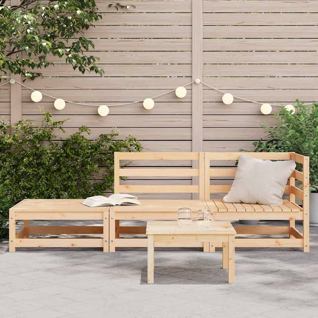 Vidaxl - Canapé de jardin et repose-pieds 2 places bois de pin massif vidaXL 837970 - Image 4