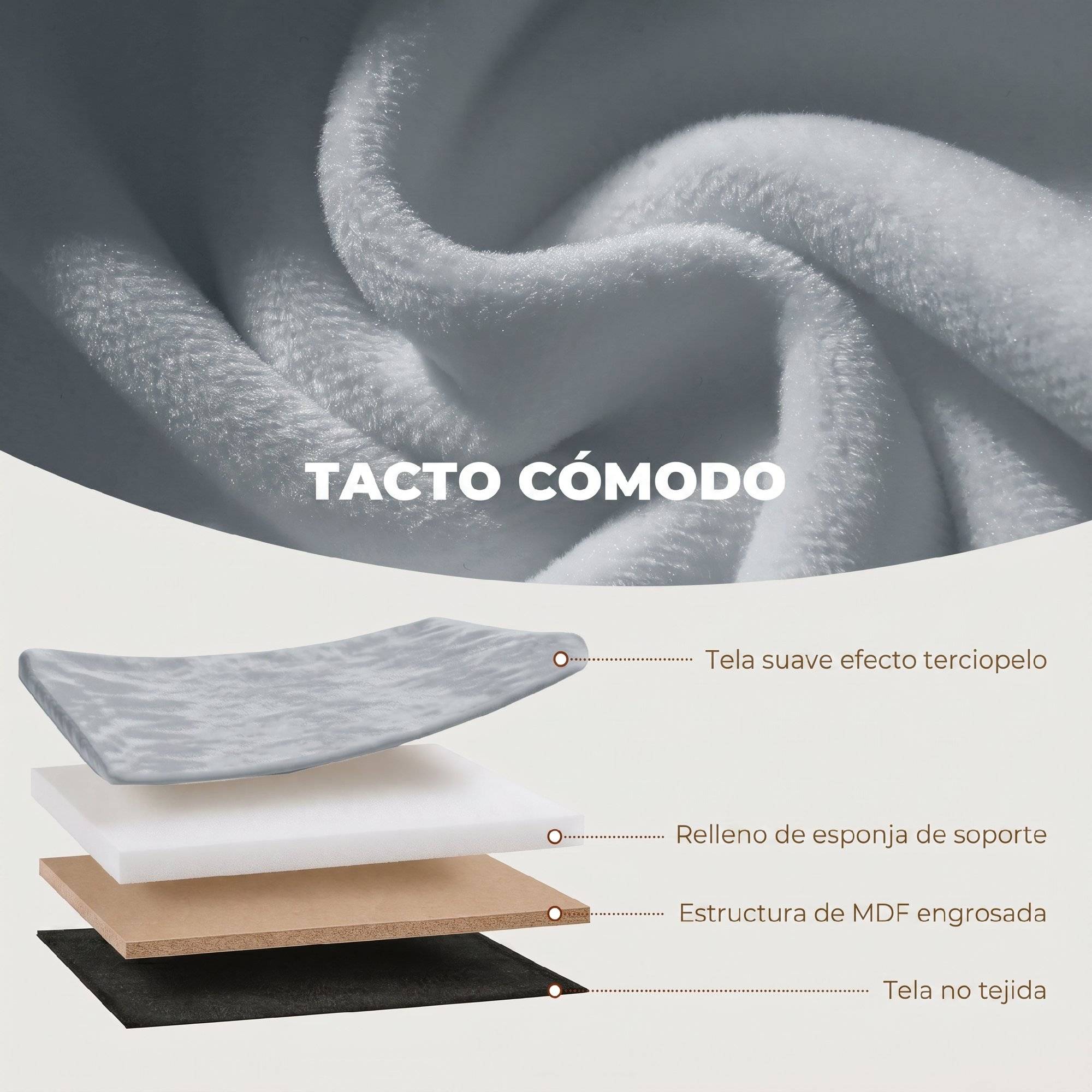 Banc coffre ottoman avec coffre de rangement pliable, 72 L, 76 x 38 x 35 cm, revêtement en velours, gris foncé. - Image 8