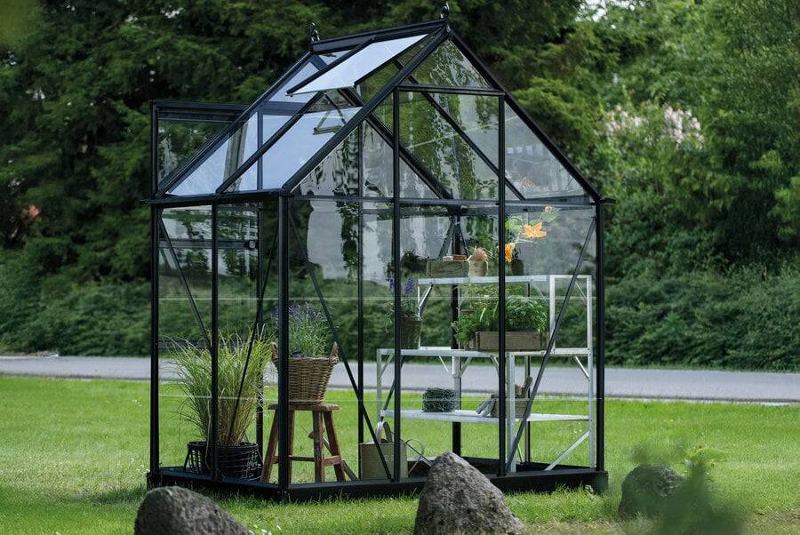 Halls - Serre en verre horticole 2,5 m² ICON 6, noir - Halls - Image 2