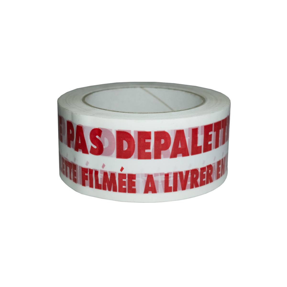 Tecplast - Ruban adhésif d'emballage 28µ blanc imprimé "NE PAS DEPALETTISER" en rouge - rouleau adhésif d'expédition 50 mm x 100 m TECPLAST - Image 2