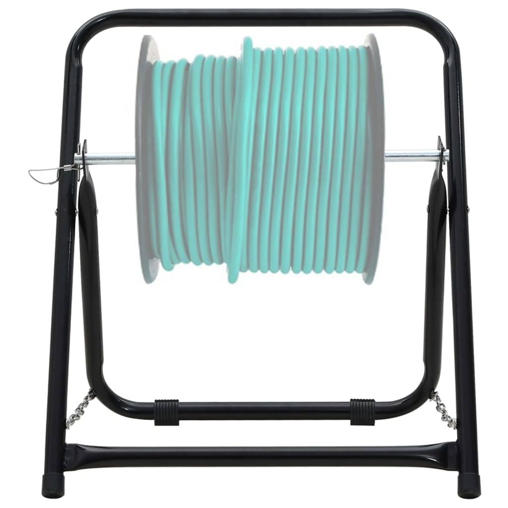 Chariot pour enrouleur de tuyau acier noir 54 x 45 x 54 cm - PANGIVO - Image 2
