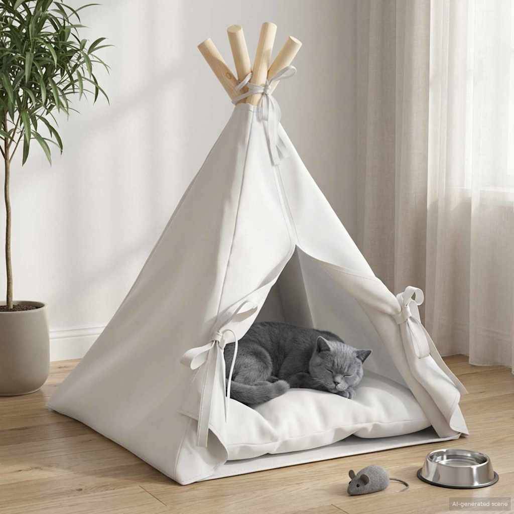 Vidaxl - Teepee pour animaux de compagnie avec coussin 40 x 40 x 50 cm vidaXL 42020252 - Image 4