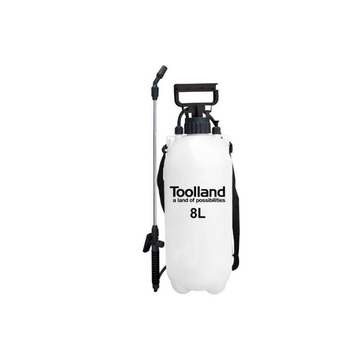 Pulvérisateur à pression avec lance - 8 litres - Noir et blanc - Image 1
