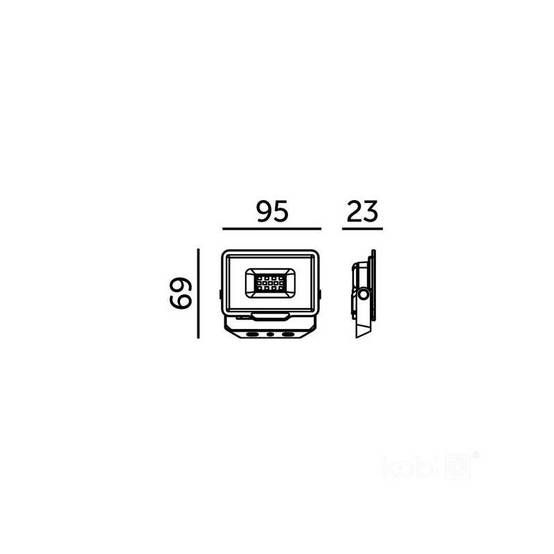 Projecteur LED MH 10W noir 4000K IP65 blanc naturel - Image 3