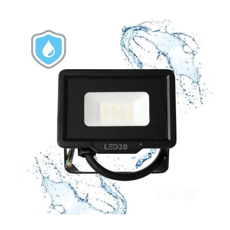 Projecteur LED MH 10W noir 4000K IP65 blanc naturel - Image 4