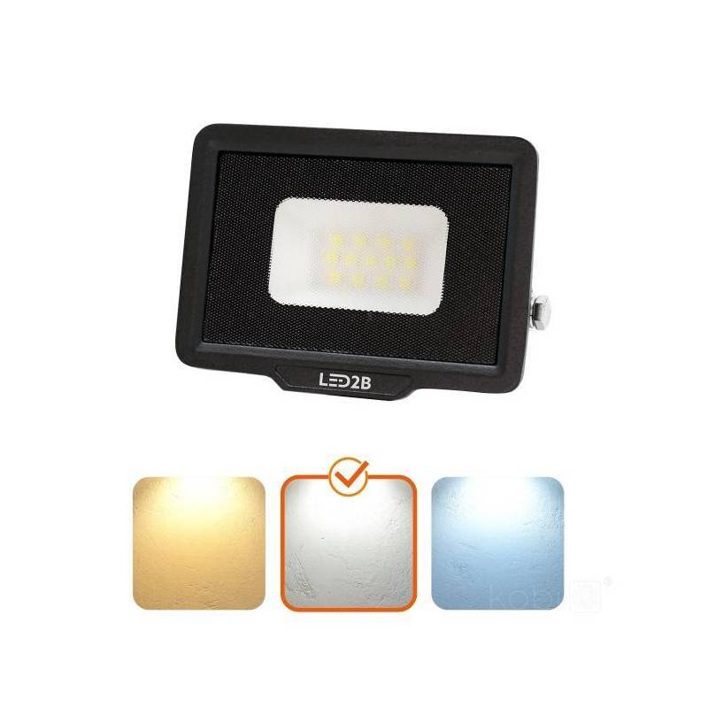 Projecteur LED MH 10W noir 4000K IP65 blanc naturel - Image 5