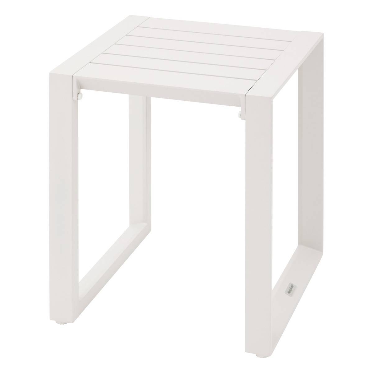 Hesperide - Table d'appoint carrée "Allure" avoine 44 x 44 x 55cm en aluminium - Hespéride - Image 1