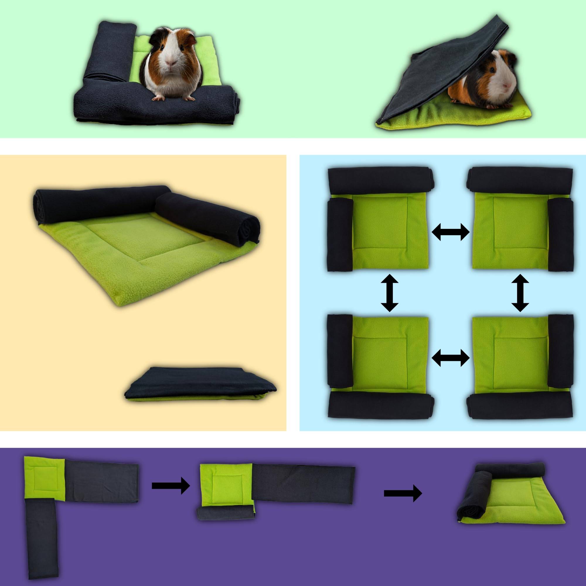 Lot de 2 Coussins Polaire pour Cochon d'Inde avec cachette et Couverture intégrée - Neo Solvo - Image 2