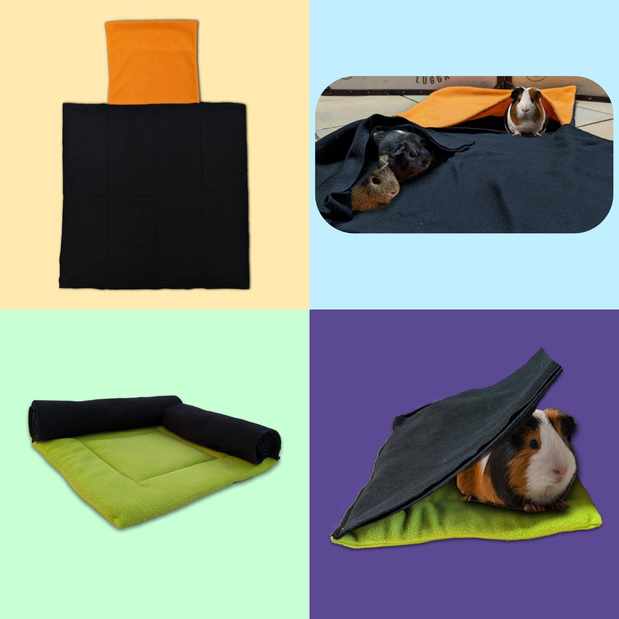 Lot de 2 Coussins Polaire pour Cochon d'Inde avec cachette et Couverture intégrée - Neo Solvo - Image 5
