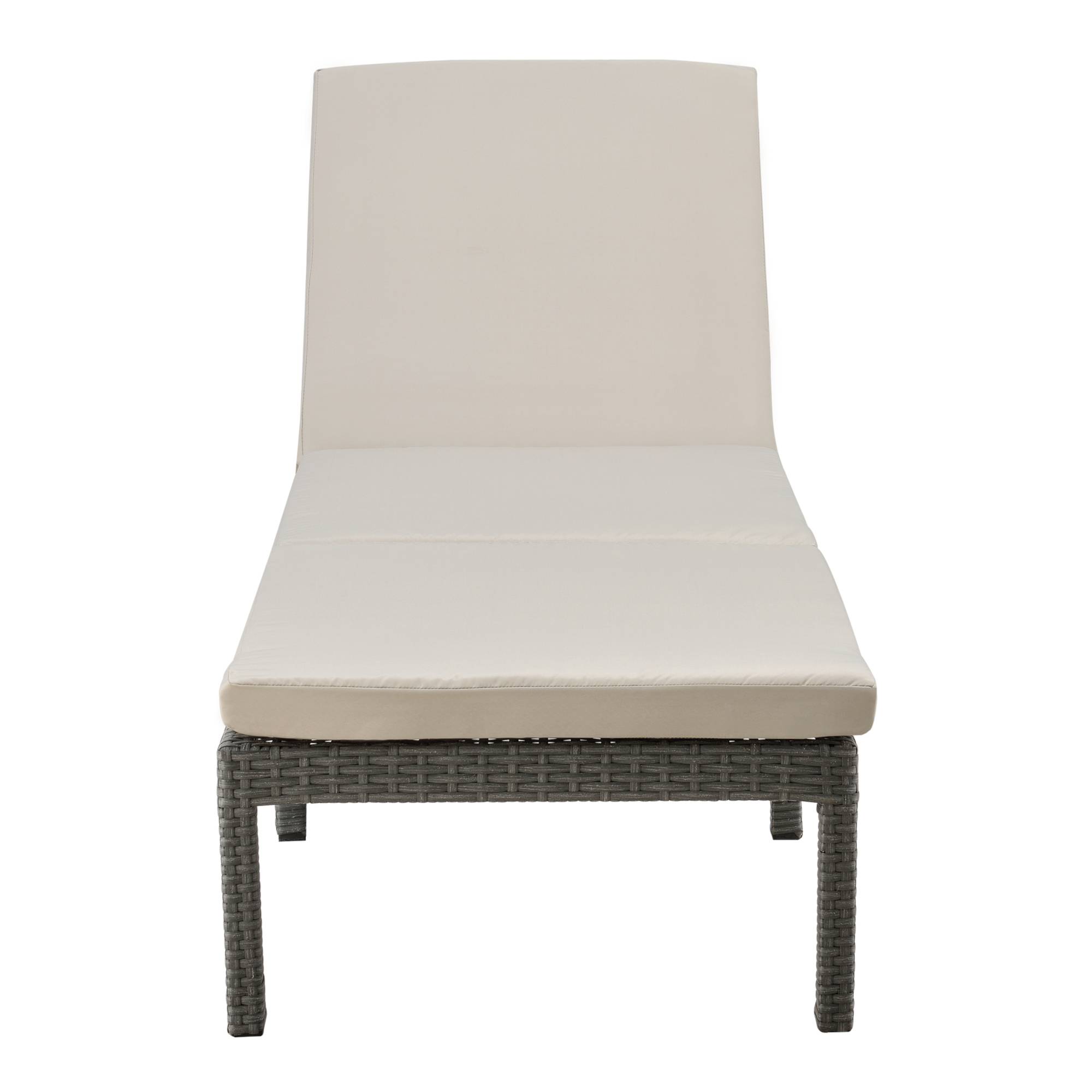 Bain de soleil Cartes avec Coussin Acier Polyester 198 x 60 x 27 cm Gris Foncé Beige [en.casa] - Image 5