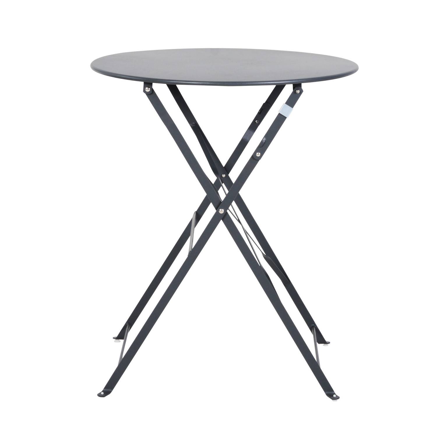 Avril Paris - Table et chaises pliantes bistrot balcon terrasse - 2 places - Anthracite - FLORE - Image 3