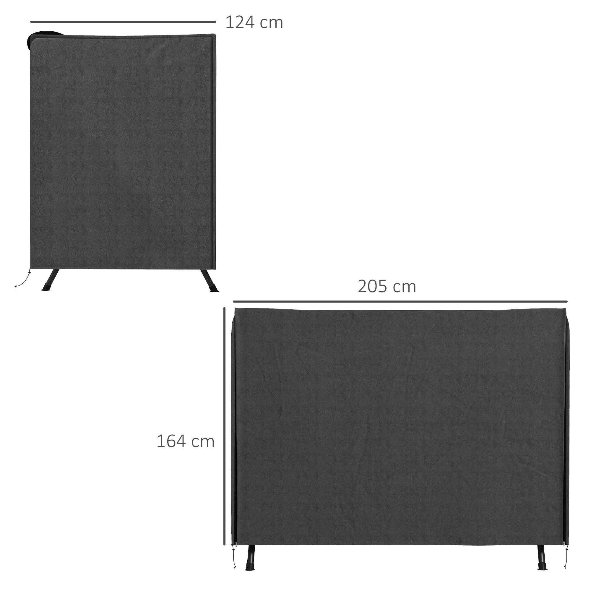 ComfortXL - Housse de protection pour balancelle de jardin tissu Oxford imperméable 205x124x164cm gris foncé - ComfortXL Outdoor Living - Image 5