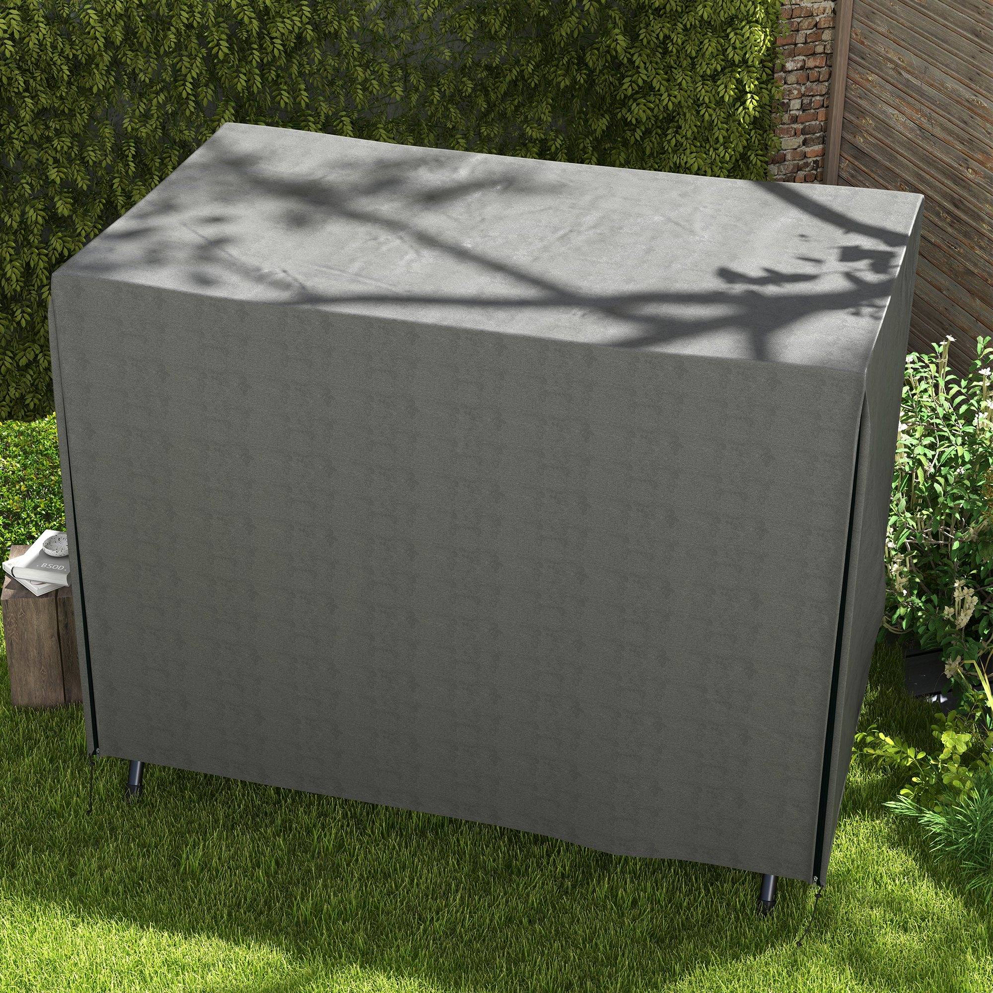 ComfortXL - Housse de protection pour balancelle de jardin tissu Oxford imperméable 205x124x164cm gris foncé - ComfortXL Outdoor Living - Image 10