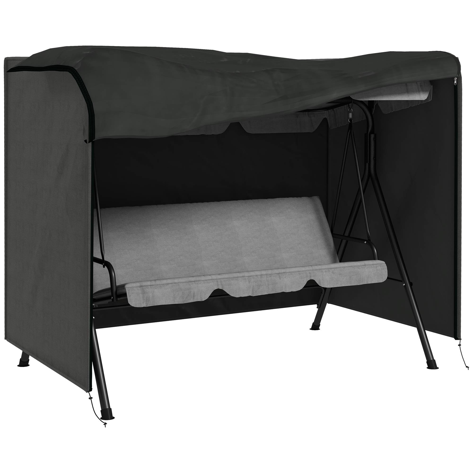 ComfortXL - Housse de protection pour balancelle de jardin tissu Oxford imperméable 205x124x164cm gris foncé - ComfortXL Outdoor Living - Image 1