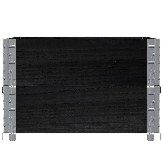 Jardinière bois de pin noir 80 x 60 x 41 cm - PANGIVO - Image 4