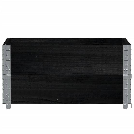 Jardinière bois de pin noir 80 x 60 x 41 cm - PANGIVO - Image 3