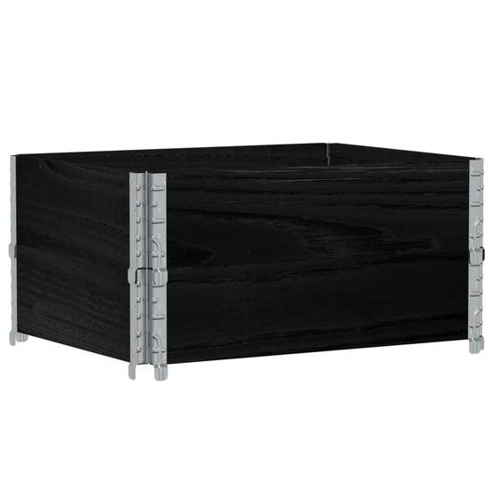 Jardinière bois de pin noir 80 x 60 x 41 cm - PANGIVO - Image 5