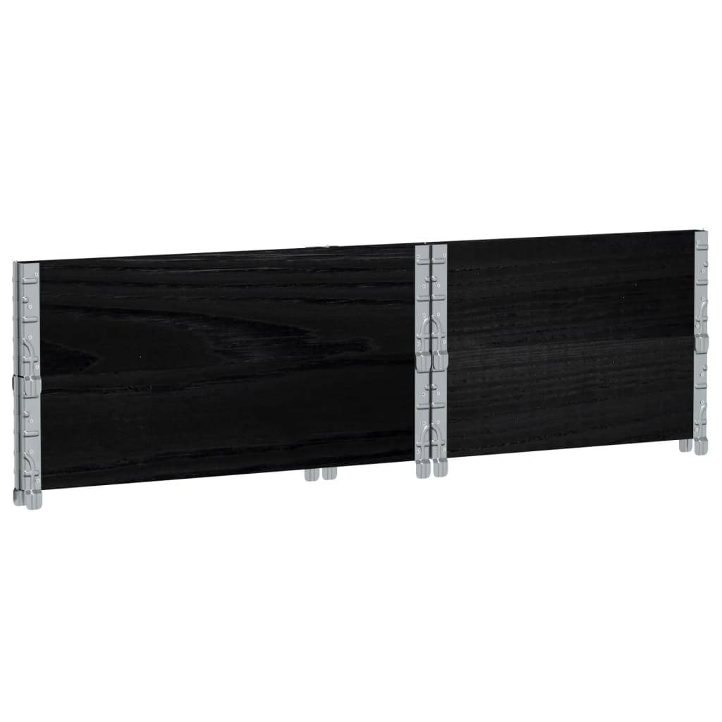 Jardinière bois de pin noir 80 x 60 x 41 cm - PANGIVO - Image 6
