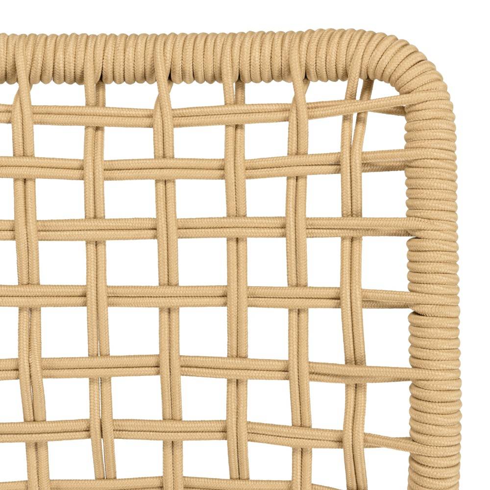 Macabane - VIANNEY - Lot de 2 chaises de jardin en cordage tressé beige - Image 5