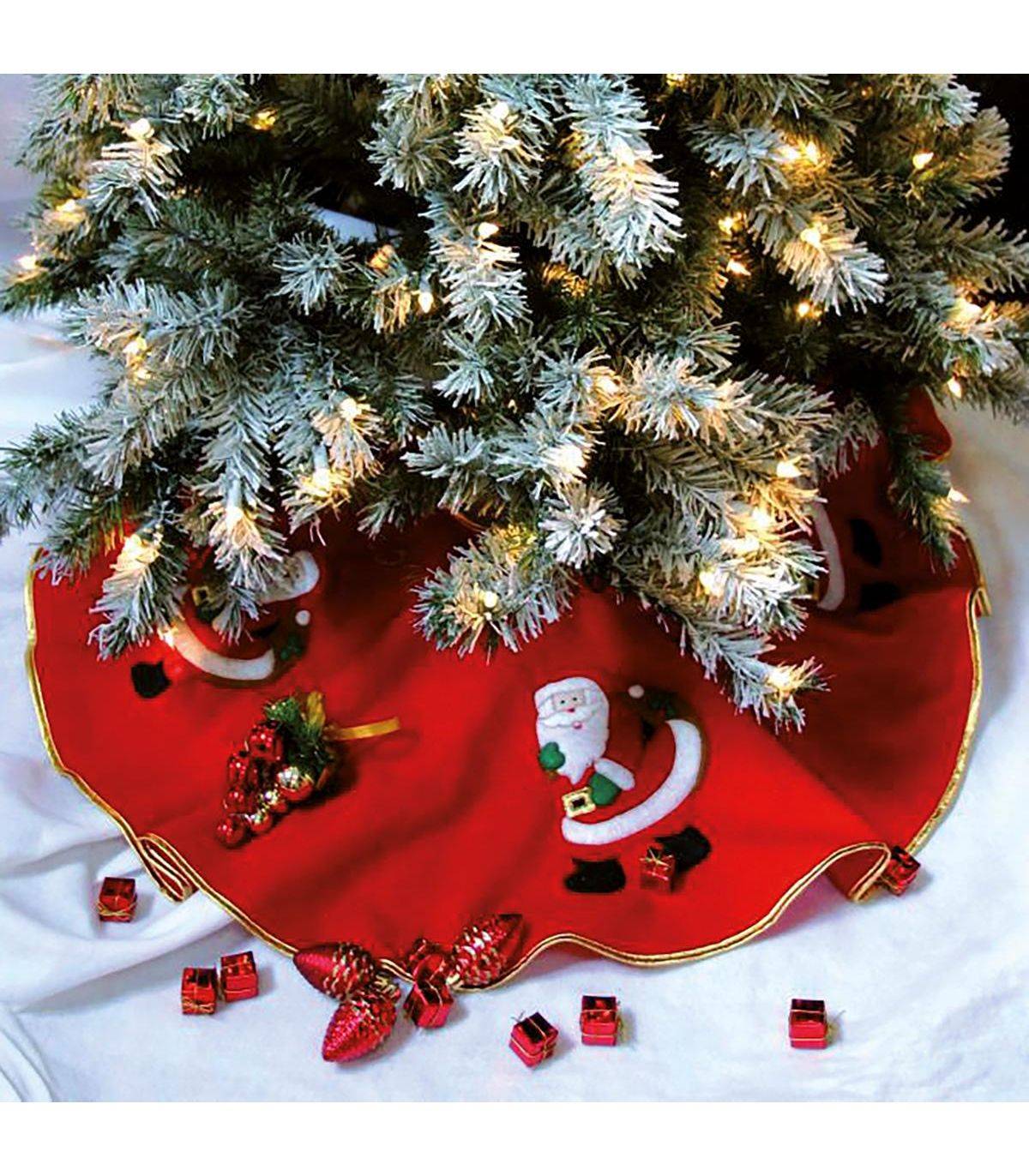 Déco de Noël Tapis pour pied de Sapin en Feutrine D 90 cm - Image 2
