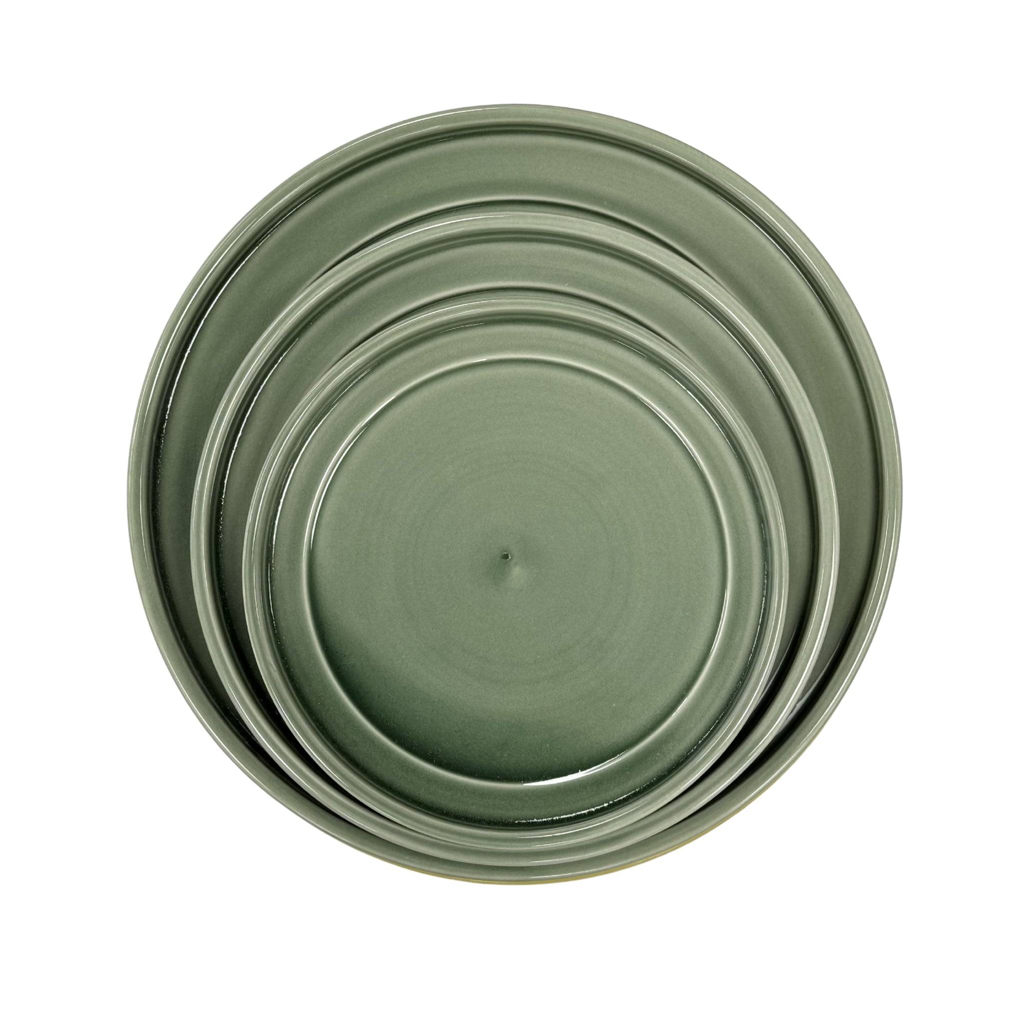 Soucoupe 35cm vert de gris - Image 4
