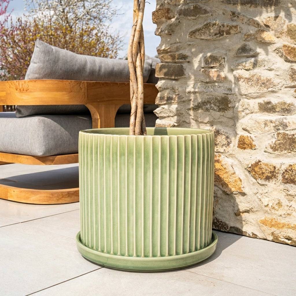 Provencelia - Soucoupe 34cm vert de gris - Image 6