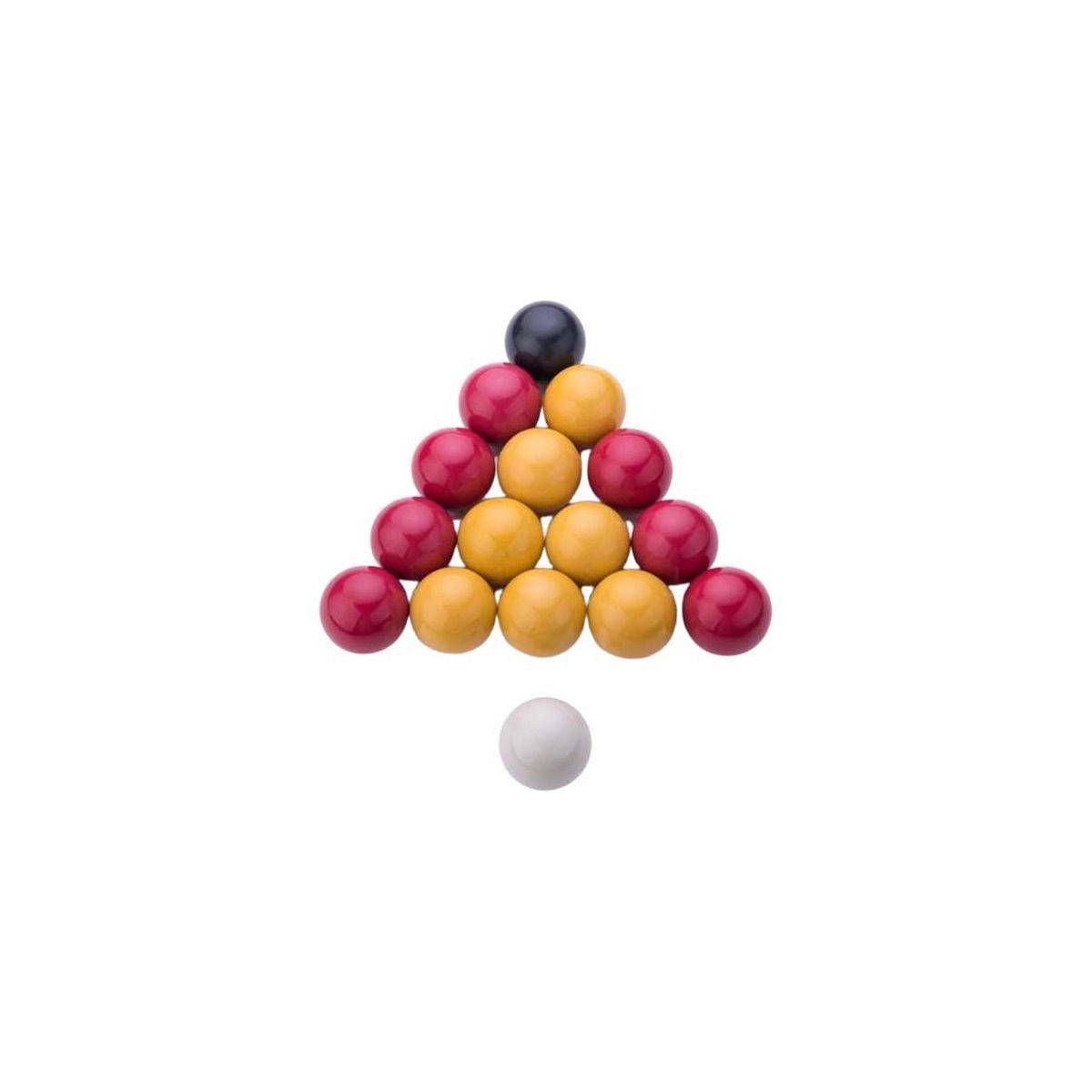 Jardindeco - Lot de 16 boules de billard 57 mm en résine Billard anglais - Image 1