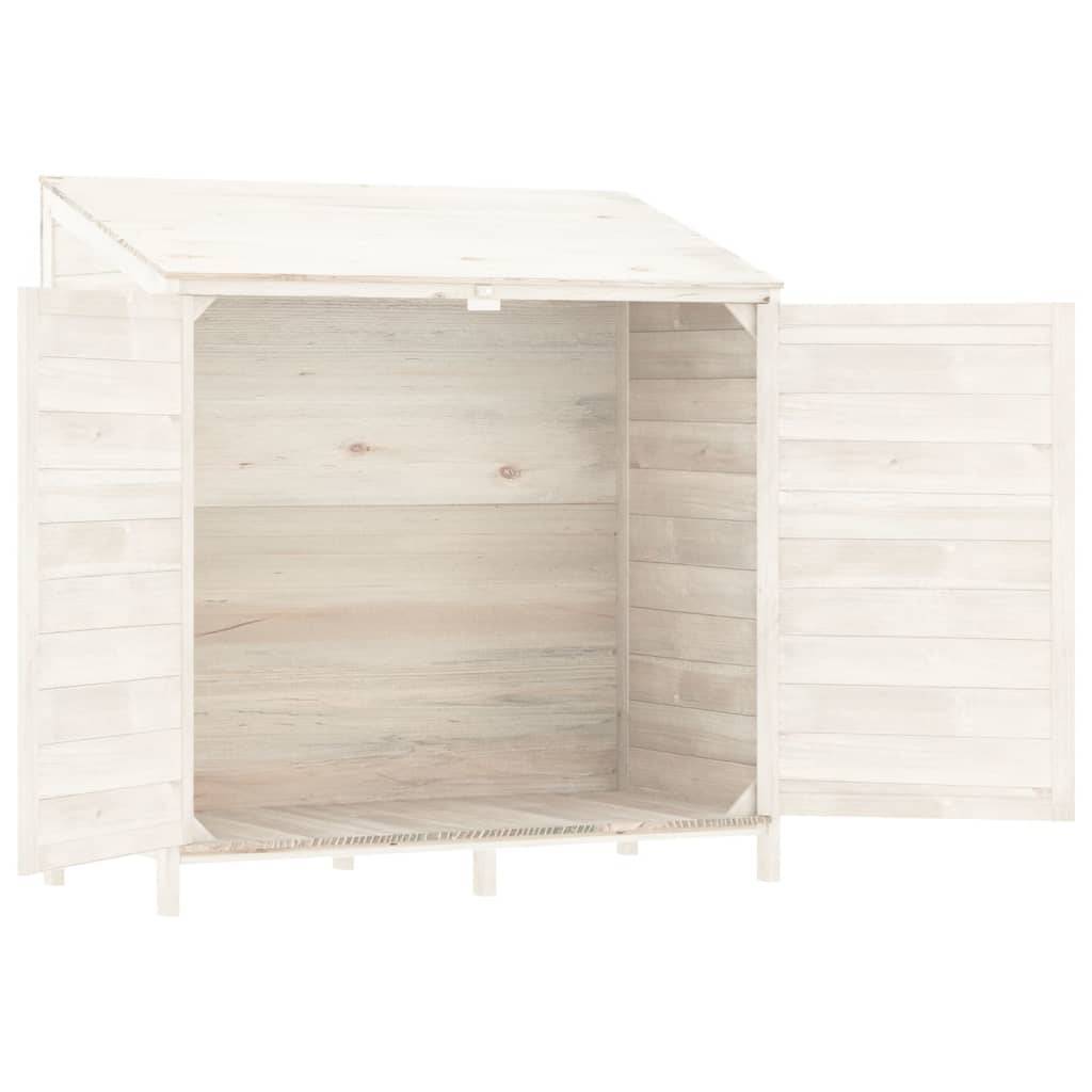 Vidaxl - Remise de jardin Blanc 102x52x112 cm Bois de sapin solide vidaXL 152183 - Image 5
