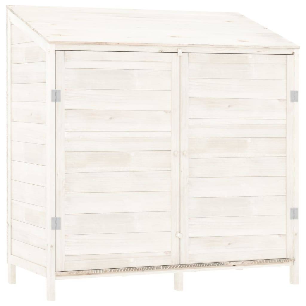 Vidaxl - Remise de jardin Blanc 102x52x112 cm Bois de sapin solide vidaXL 152183 - Image 2