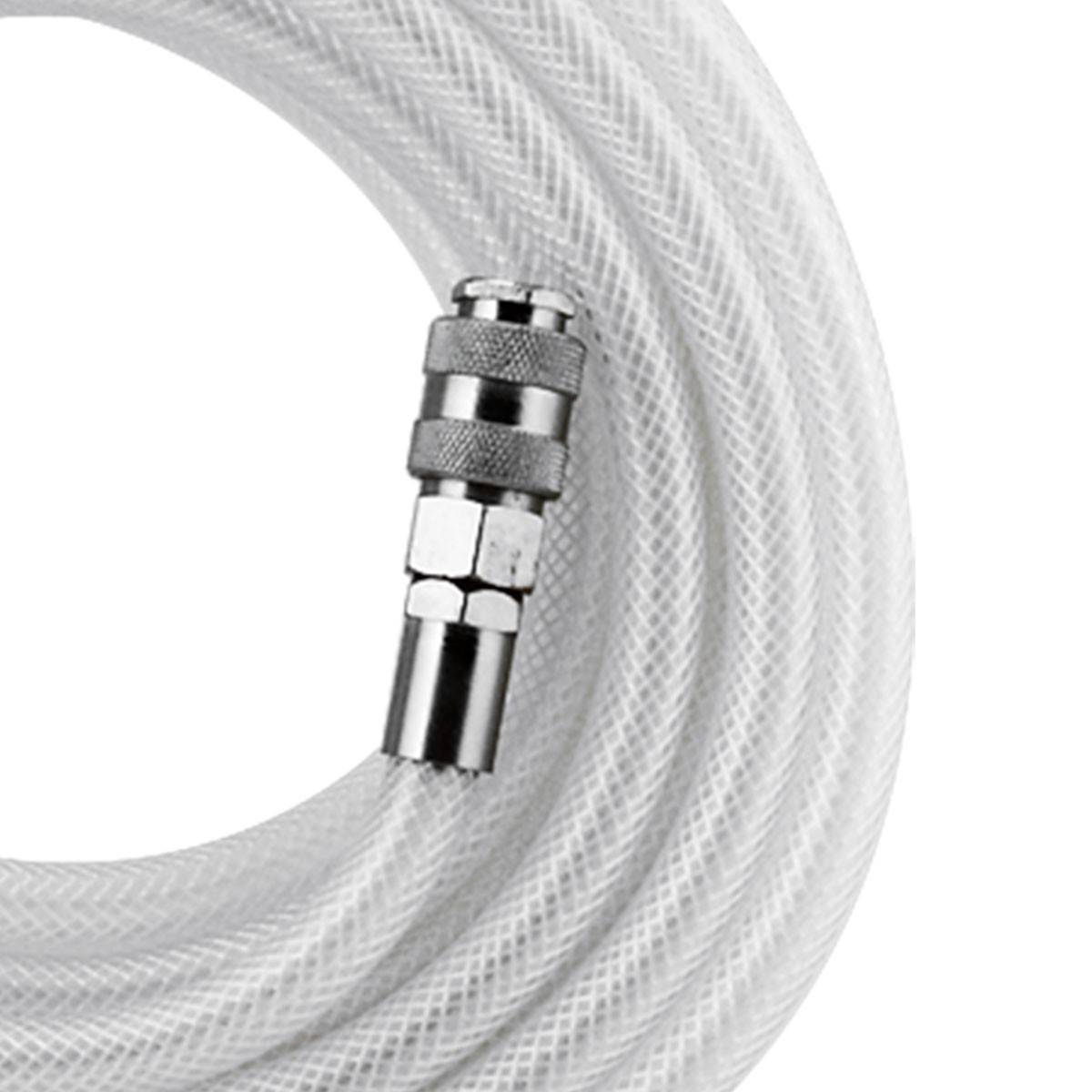 Tuyau d'air comprimé caoutchouc 15m avec raccords mâles 3/8 15 bar