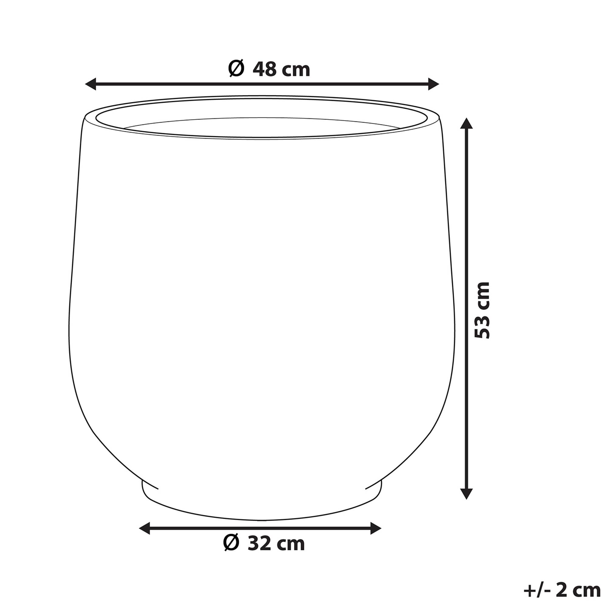 Beliani - Cache-pot d'extérieur Fibre d'argile Gris clair DIONI - Beliani - Image 3