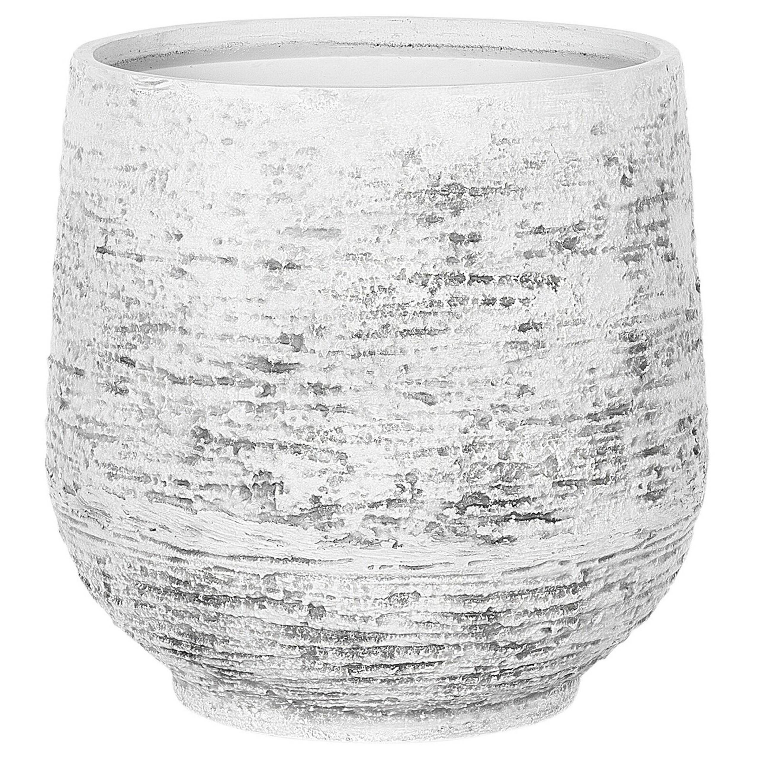 Cache-pot d'extérieur Fibre d'argile Gris clair DIONI - Beliani - Image 1