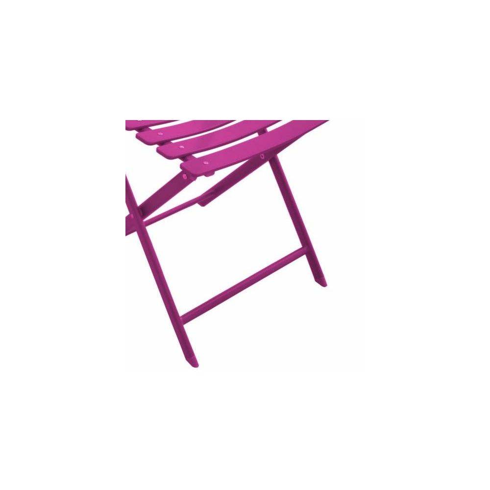 Alize - Chaise pliante en acier Nonza (Lot de 2) Framboise - Image 4