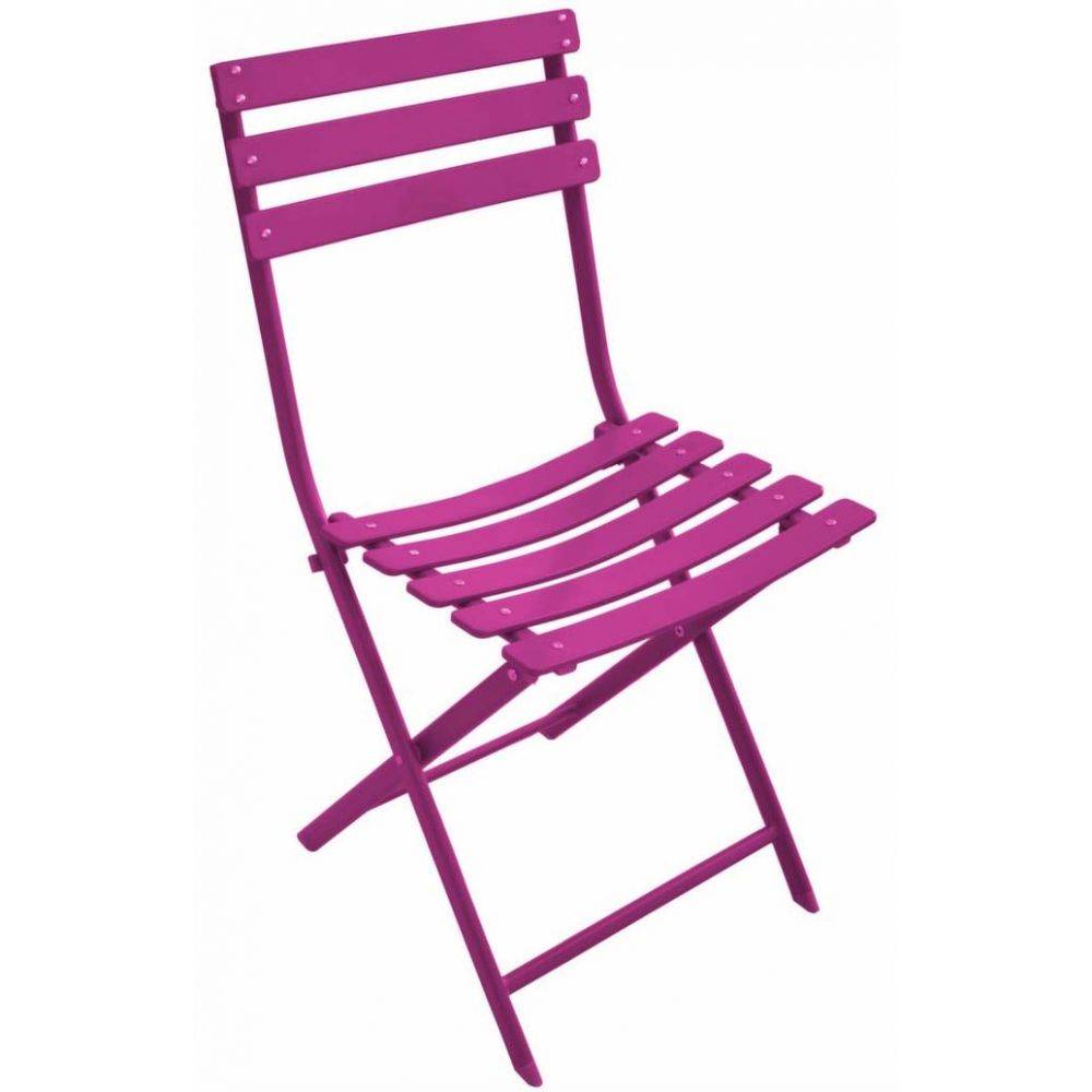 Alize - Chaise pliante en acier Nonza (Lot de 2) Framboise - Image 2