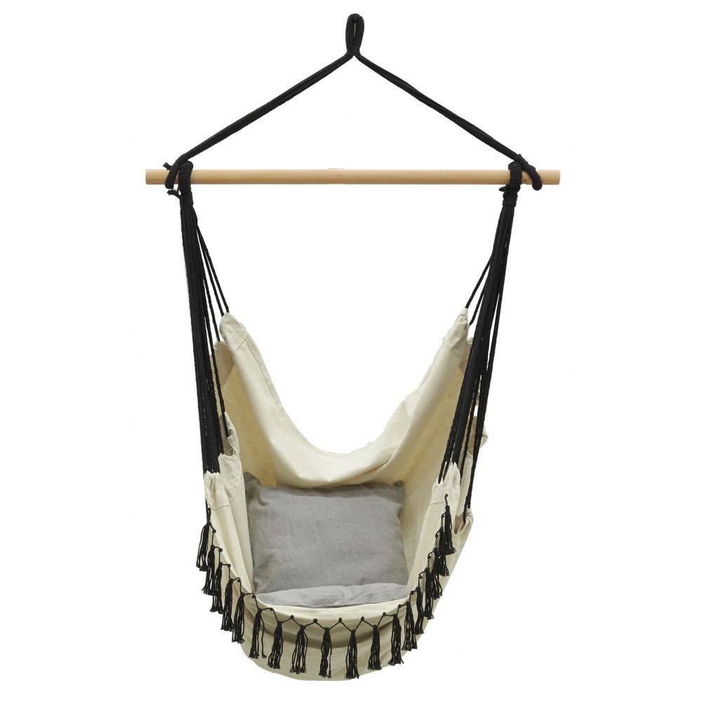 Aubry Gaspard - Fauteuil hamac en coton et macramé - Image 2