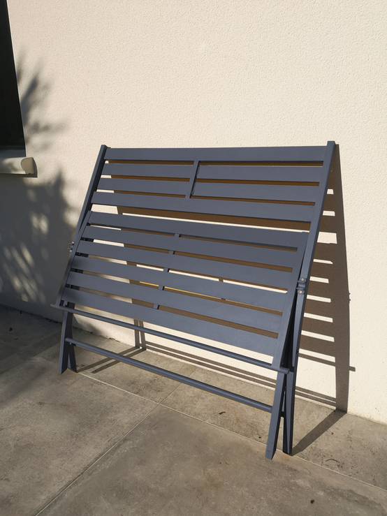 Banc de jardin pliant en aluminium - Gris anthracite - MARIUS - Image 4