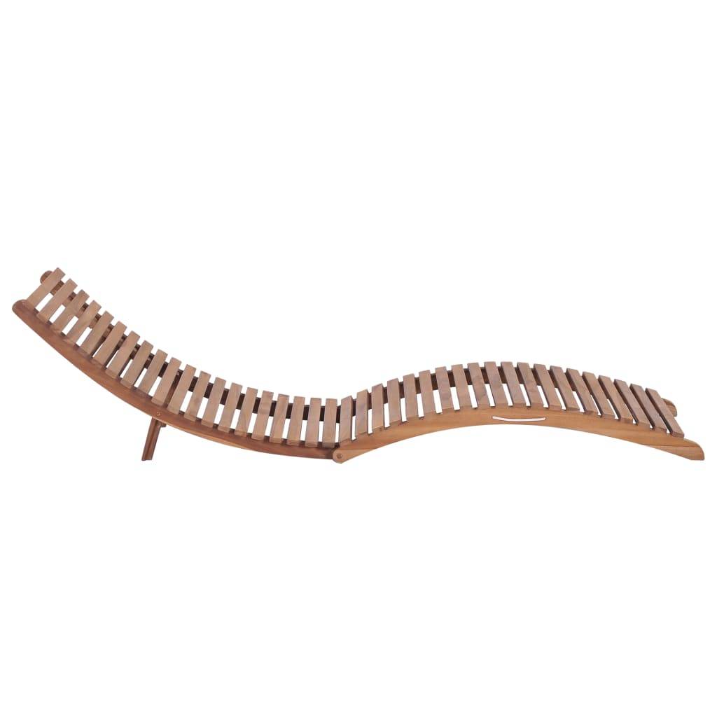 Helloshop26 - Transat chaise longue bain de soleil lit de jardin terrasse meuble d'extérieur pliable bois de teck solide - Image 7