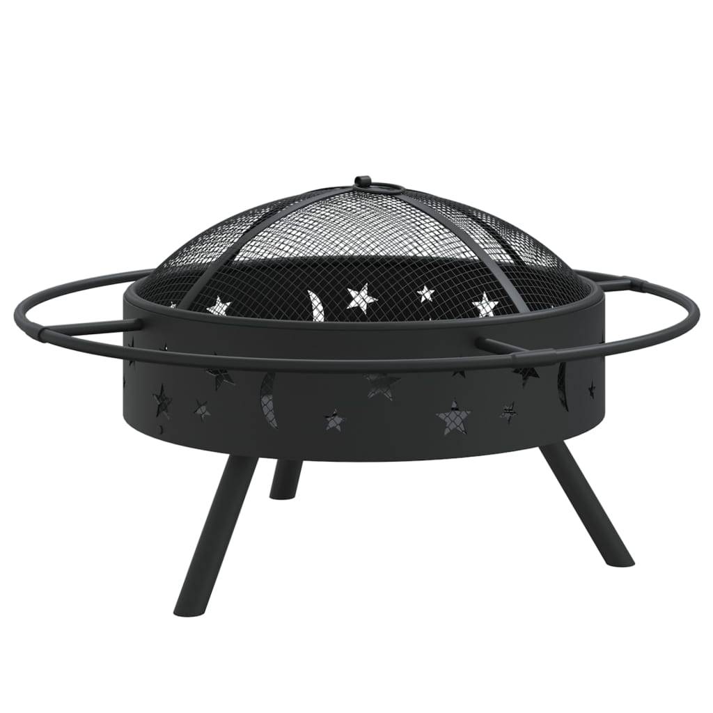ComfortXL - Brasero Foyer Carré de Jardin 70cm en Acier avec Tisonnier et Grille – ComfortXL Outdoor Living - Image 3
