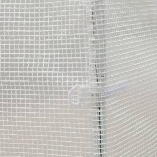Serre de Jardin Tunnel 6m² Acier galvanisé renforcé 4 fenêtres pour potager 3x2x1,9m Blanc - ComfortXL Outdoor Living - Image 10