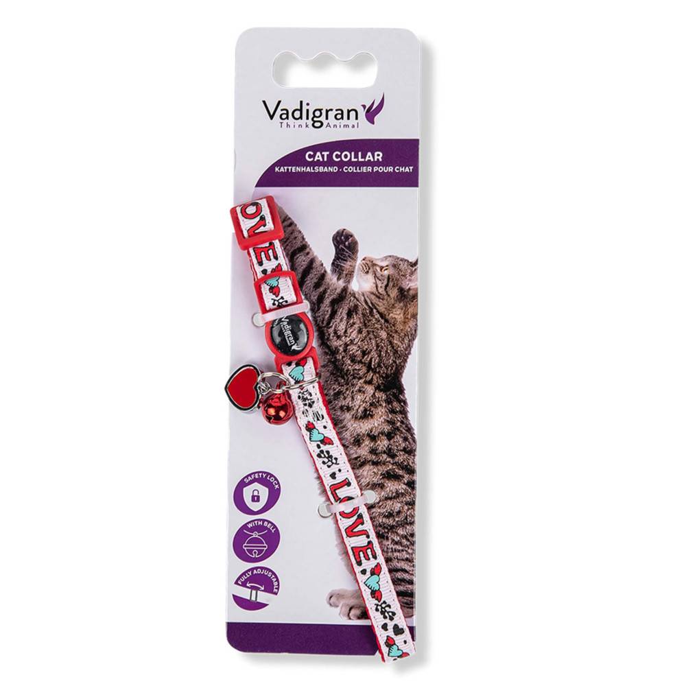 Vadigran - Vadigran - Collier LOVE blanc 20-30cm x 10mm pour chat - Image 2