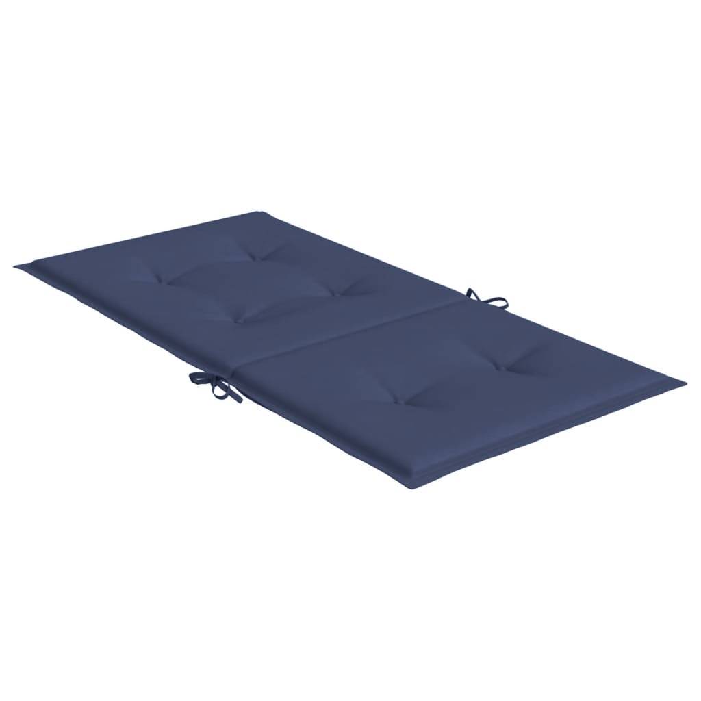Lot de 4 Coussins Chaise de Jardin Dossier Bas Tissu Polyester Déperlant Bleu Marine 100x50x4cm – ComfortXL Outdoor Living - Image 6