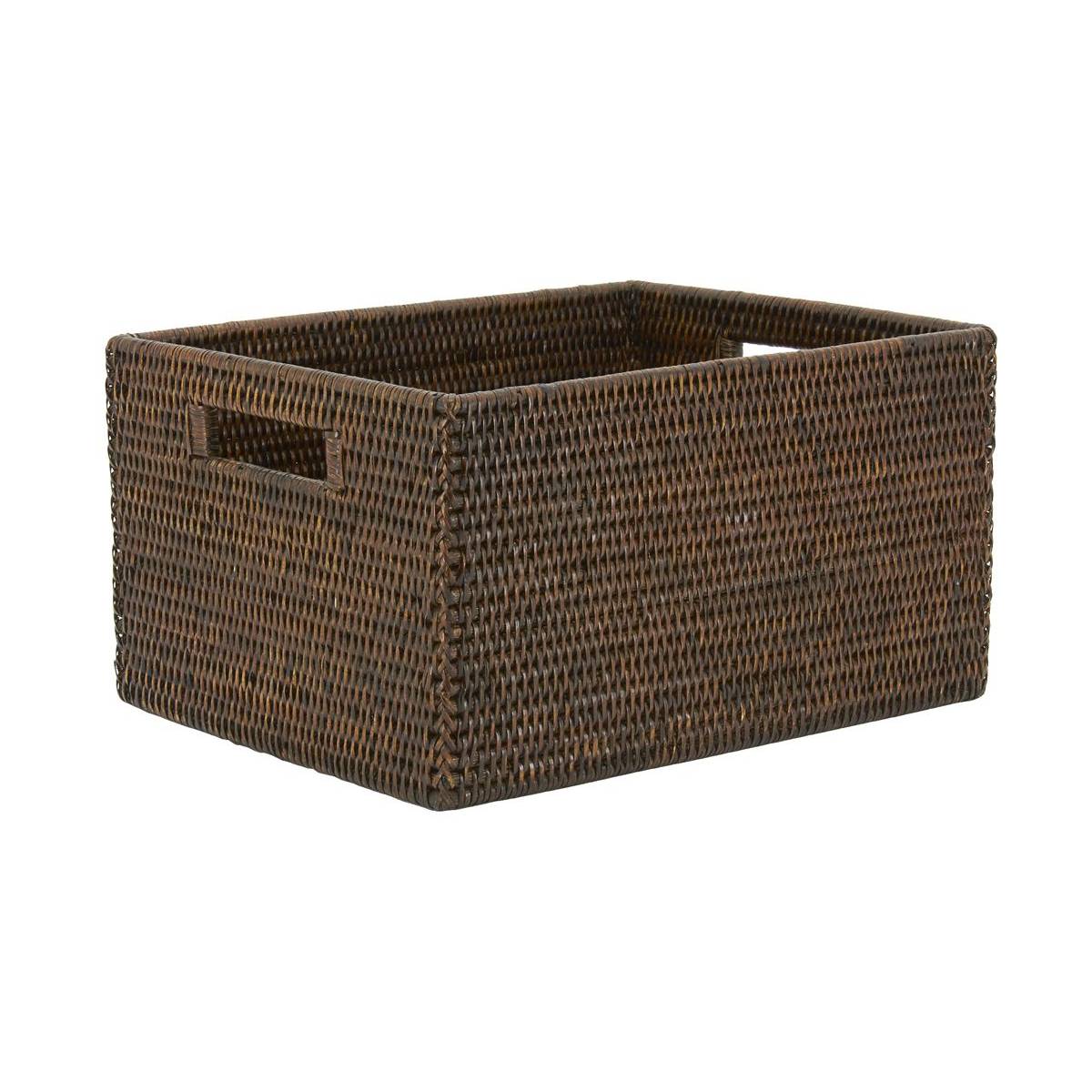 Aubry Gaspard - Panier de rangement en rotin antique Longueur 34cm - Image 1