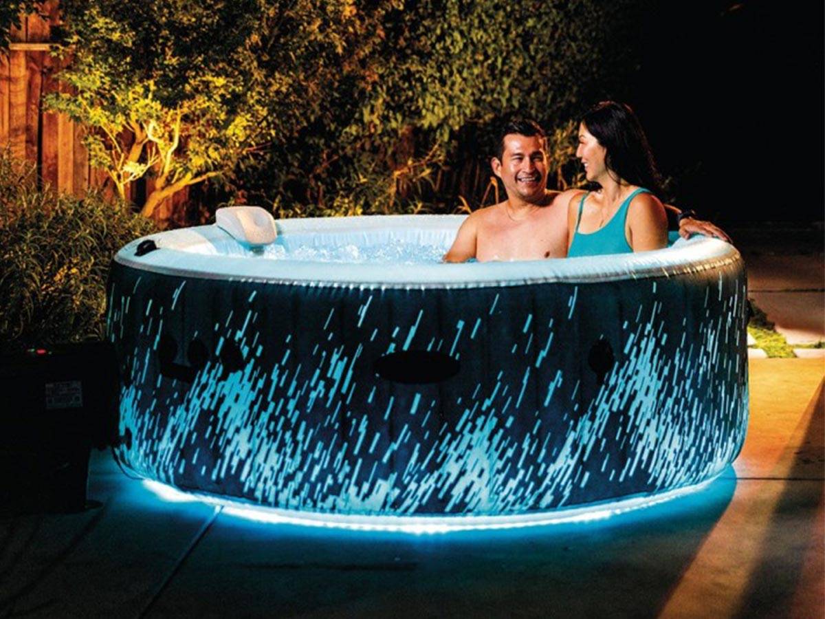 Spa gonflable PureSpa Galaxie rond Bulles avec LED 4 places - Intex - Image 2