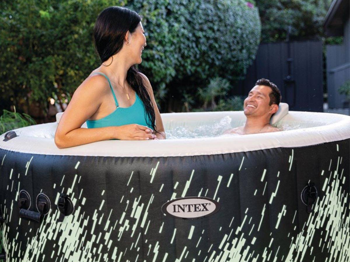 Spa gonflable PureSpa Galaxie rond Bulles avec LED 4 places - Intex - Image 9